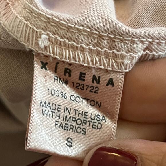 Xirena Women's Pink Cotton Drawstring Straight Leg Cropped Pants Size Small - Picture 4 of 8